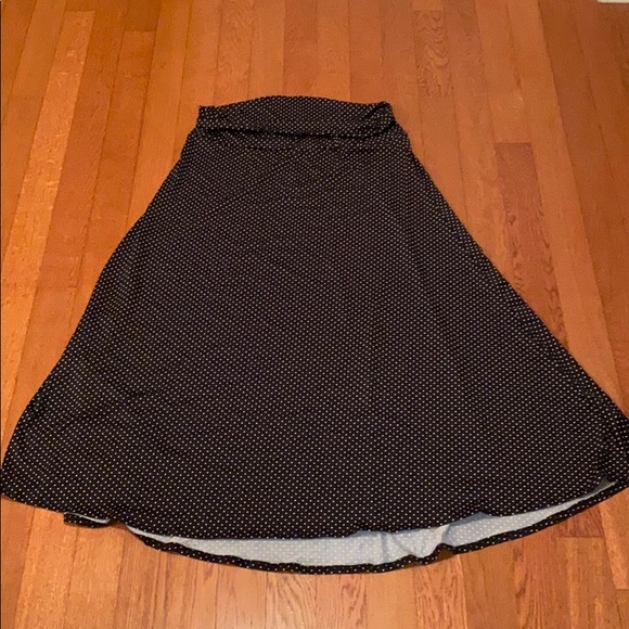 Lularoe Black Polka Dot Stretchy Skirt-2xl